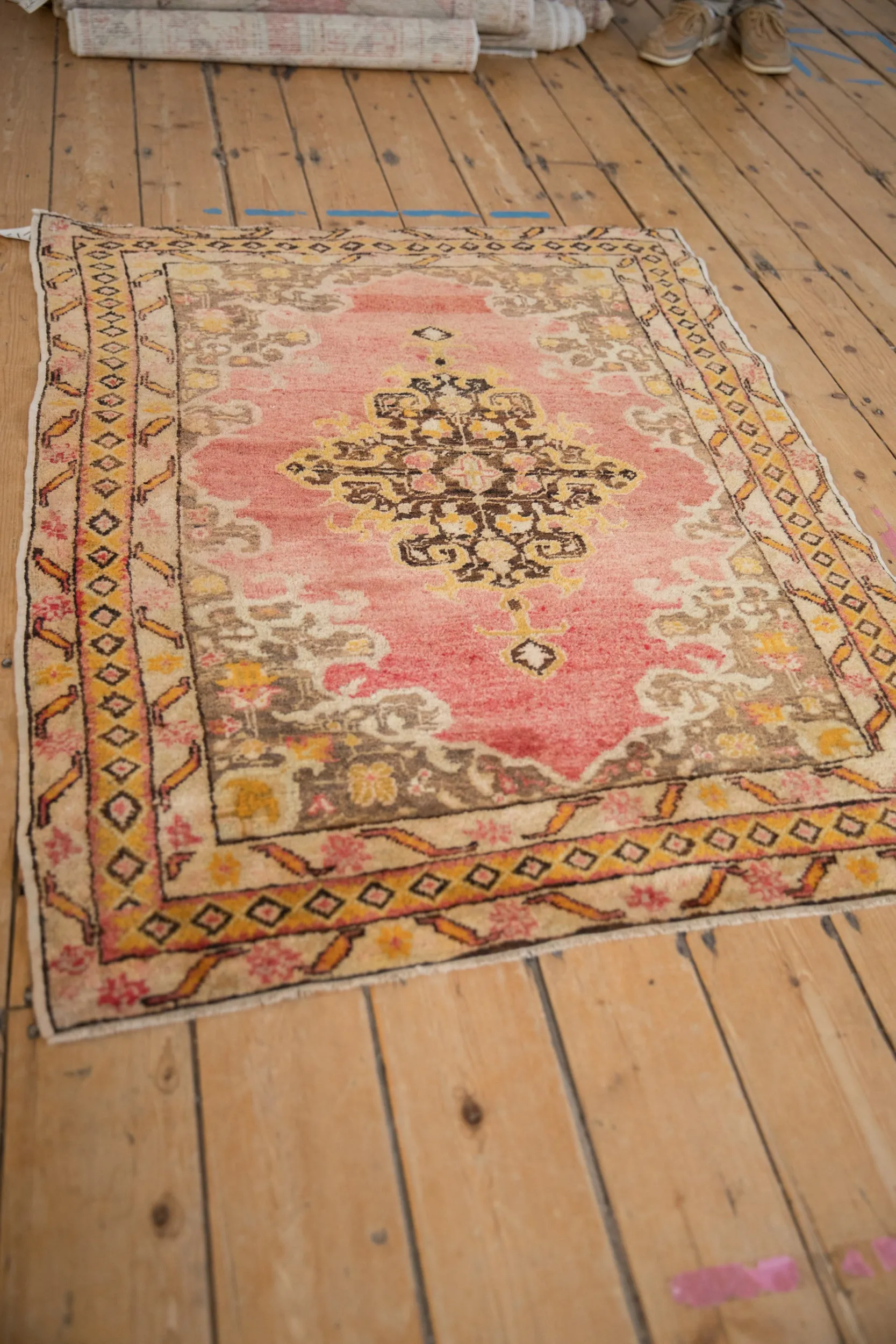 3.5x4.5 Vintage Anatolian Square Rug