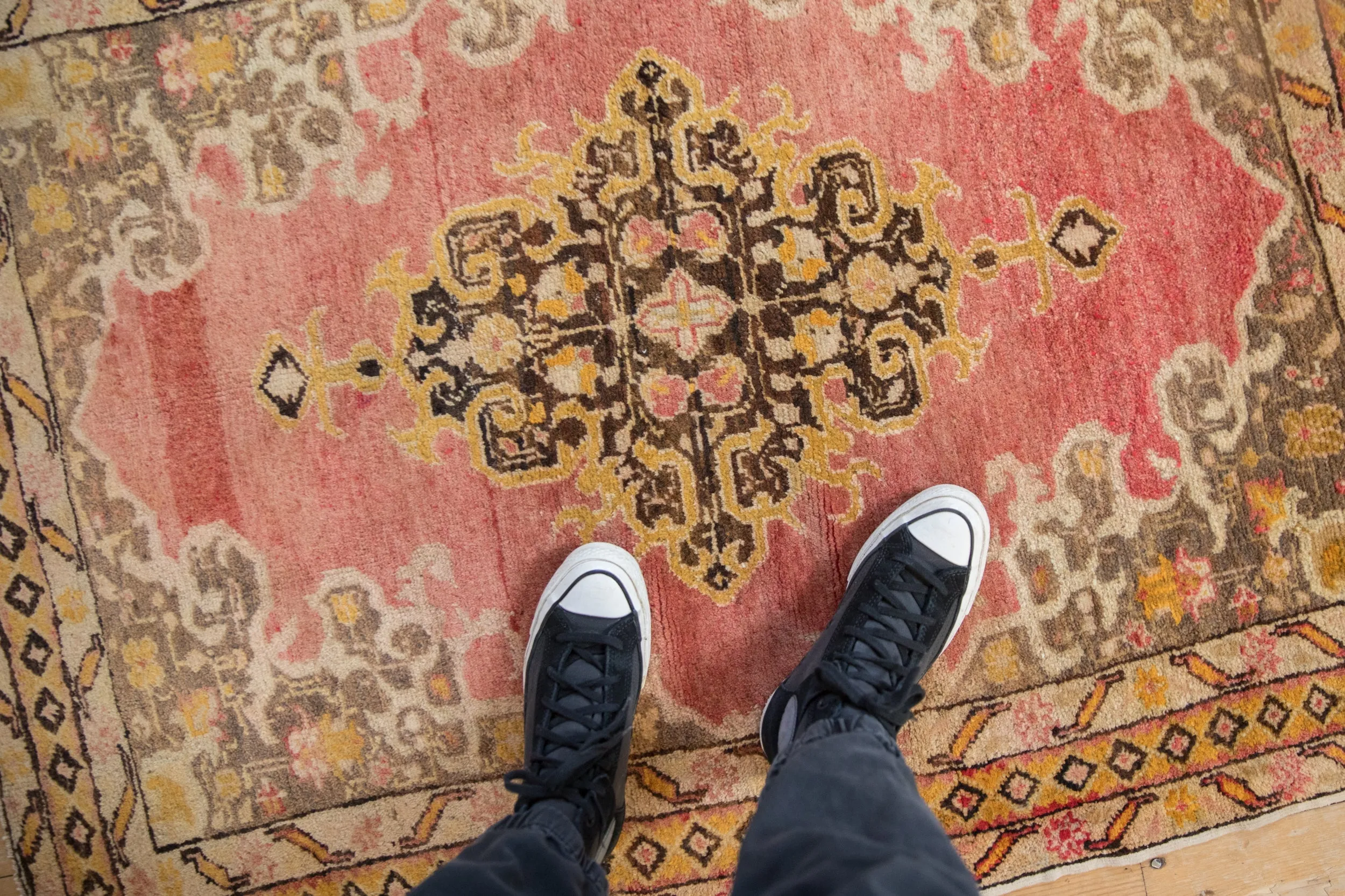 3.5x4.5 Vintage Anatolian Square Rug