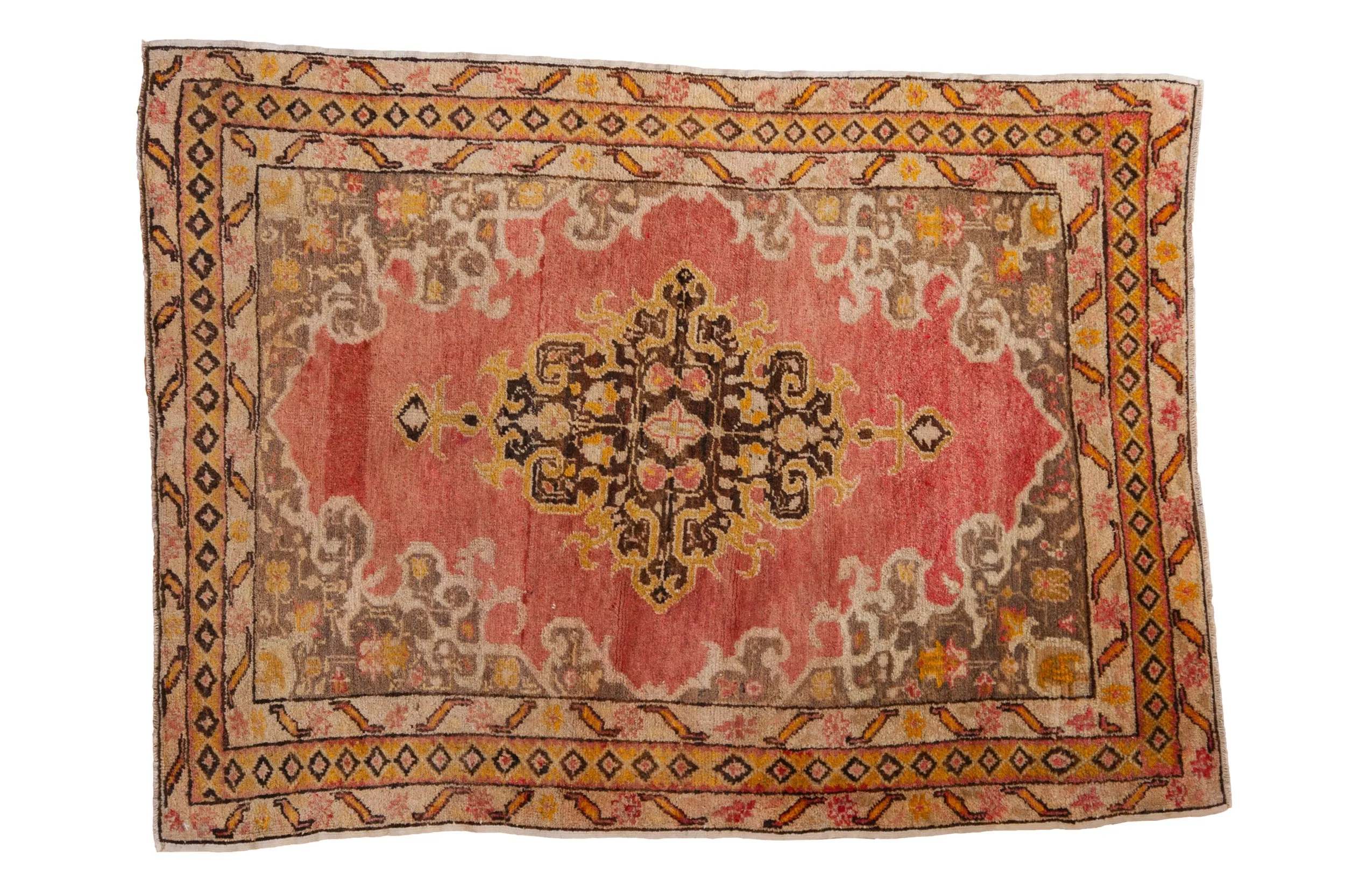 3.5x4.5 Vintage Anatolian Square Rug
