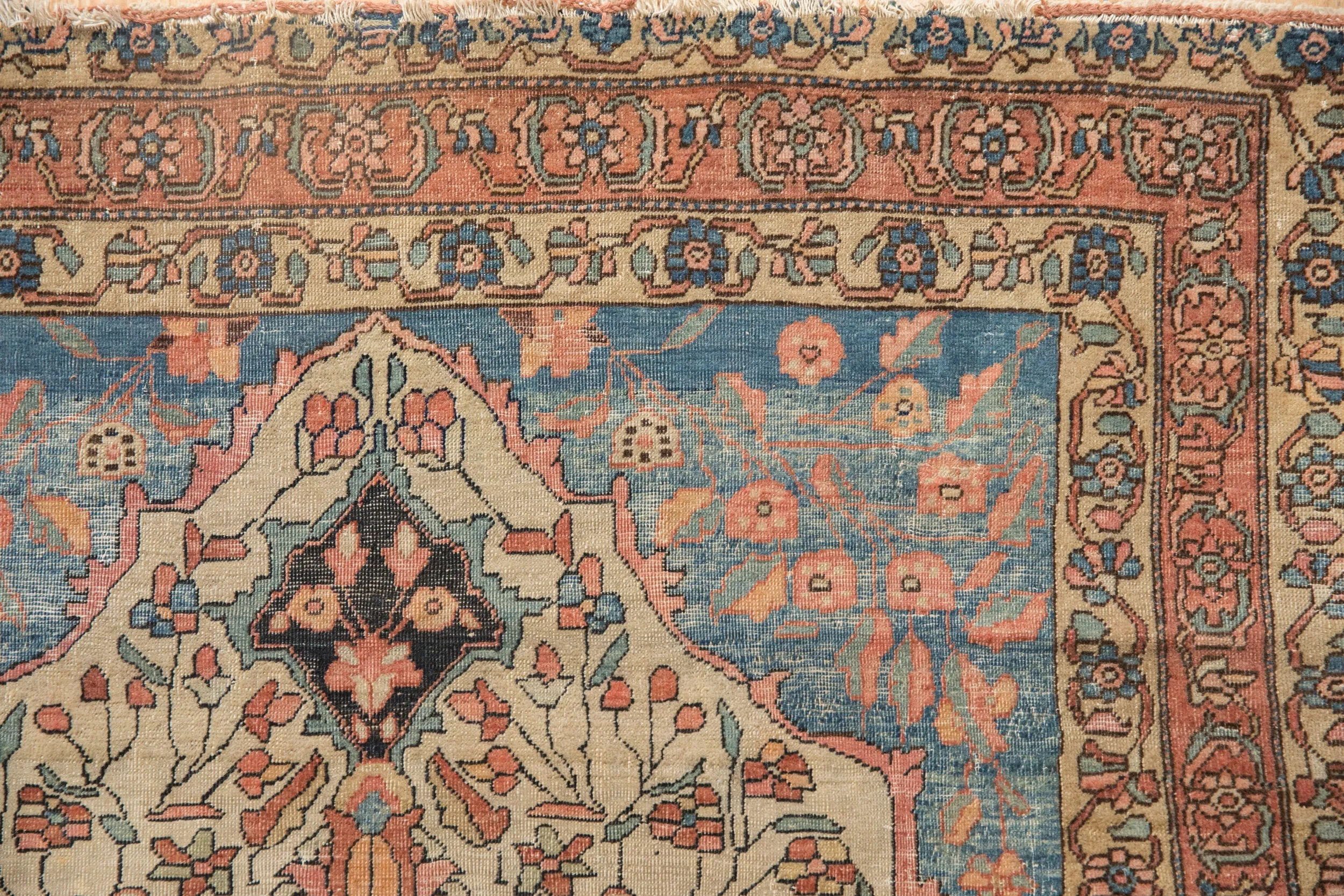 3.5x5 Antique Fine Farahan Sarouk Rug
