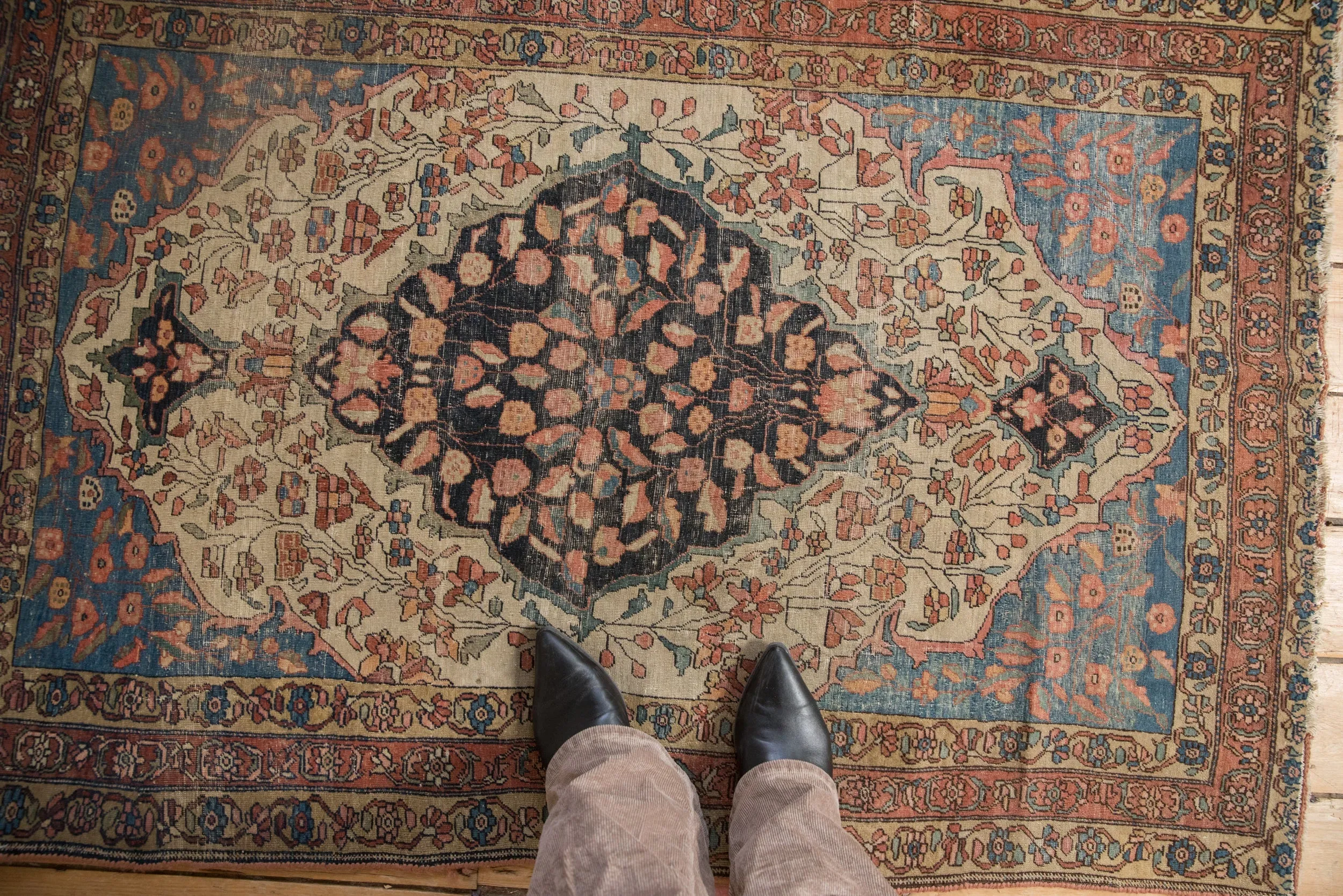 3.5x5 Antique Fine Farahan Sarouk Rug