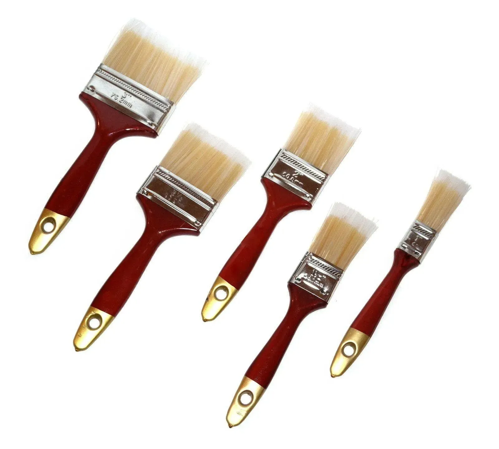 5 Pack Paint Brush Set Painting Decorating Advanced Durable Bristles