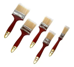 5 Pack Paint Brush Set Painting Decorating Advanced Durable Bristles