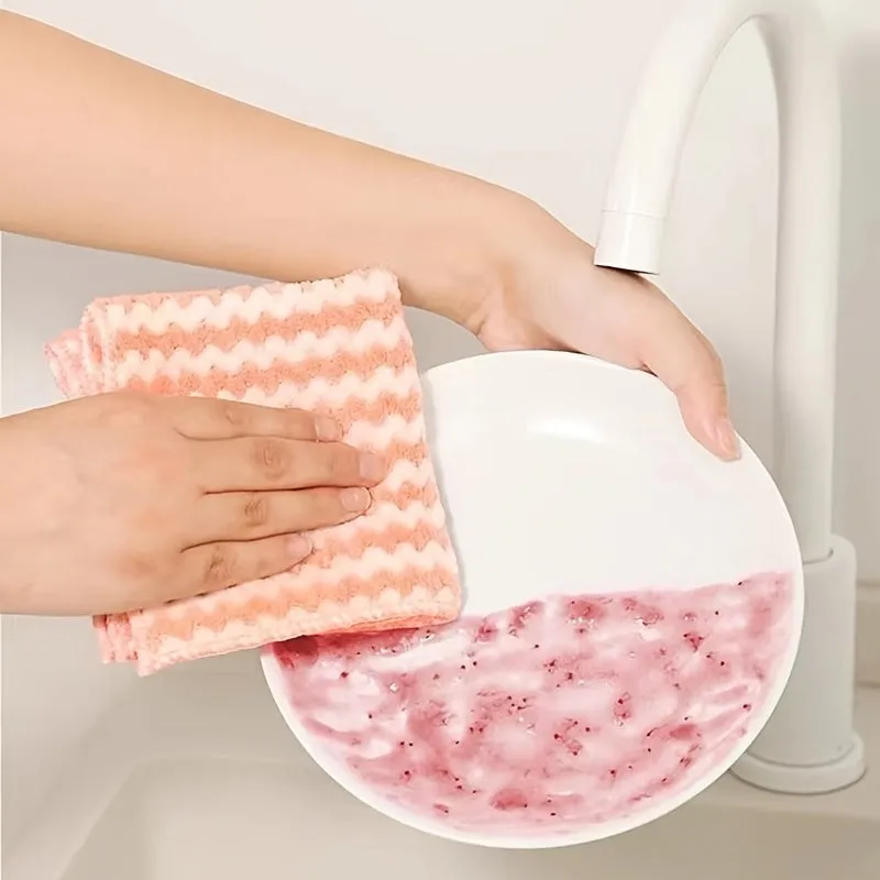 5/10/20/30 Pack Coral Fleece Microfiber Dish Cloths