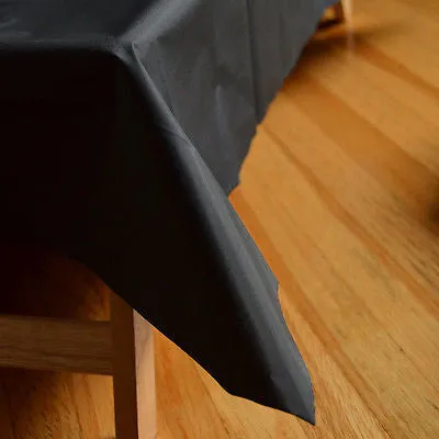 54" x 108" Rectangle Plastic Table Cover Table Cloth Multiple Colors! Durable
