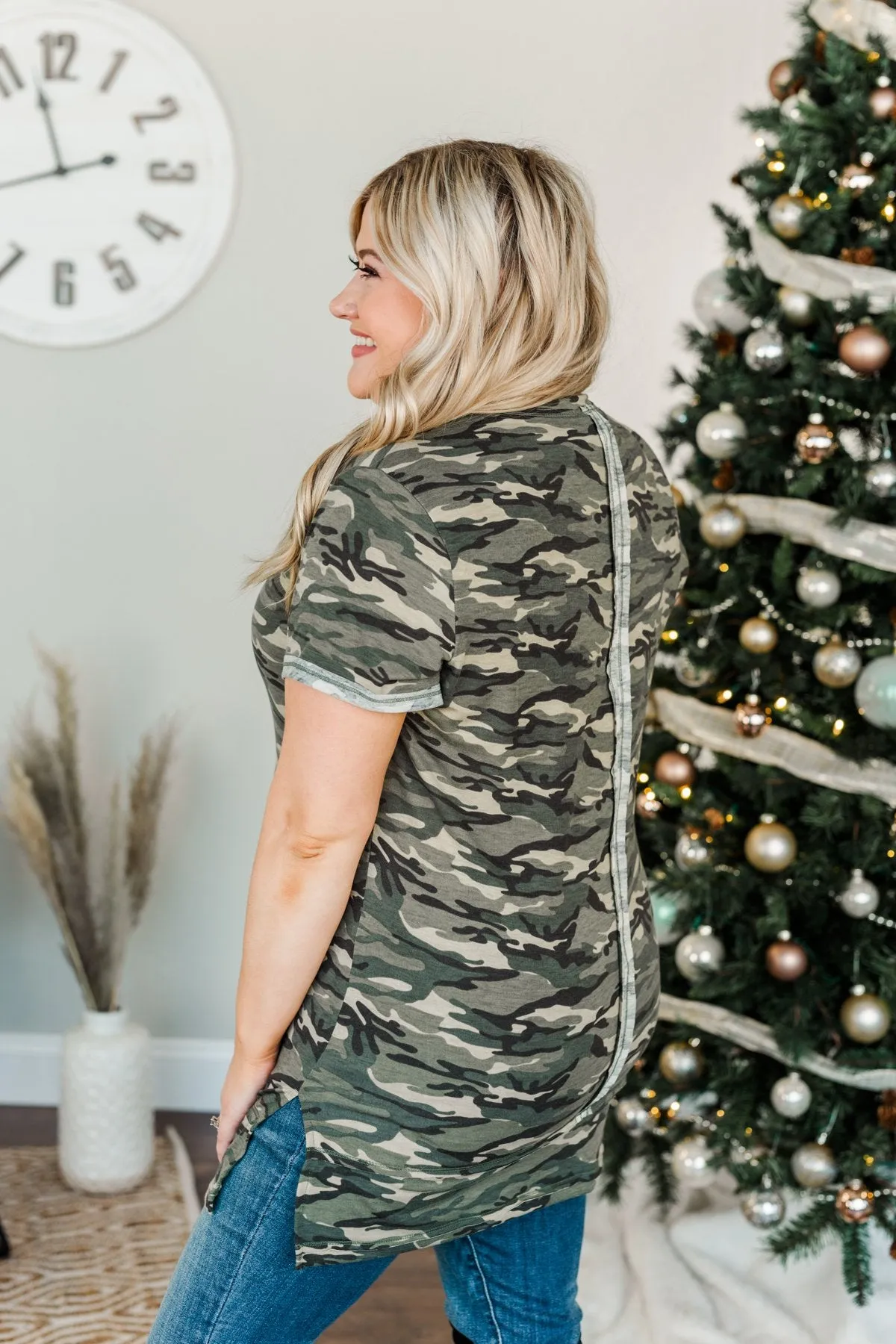 A Single Moment Short Sleeve Top- Camo