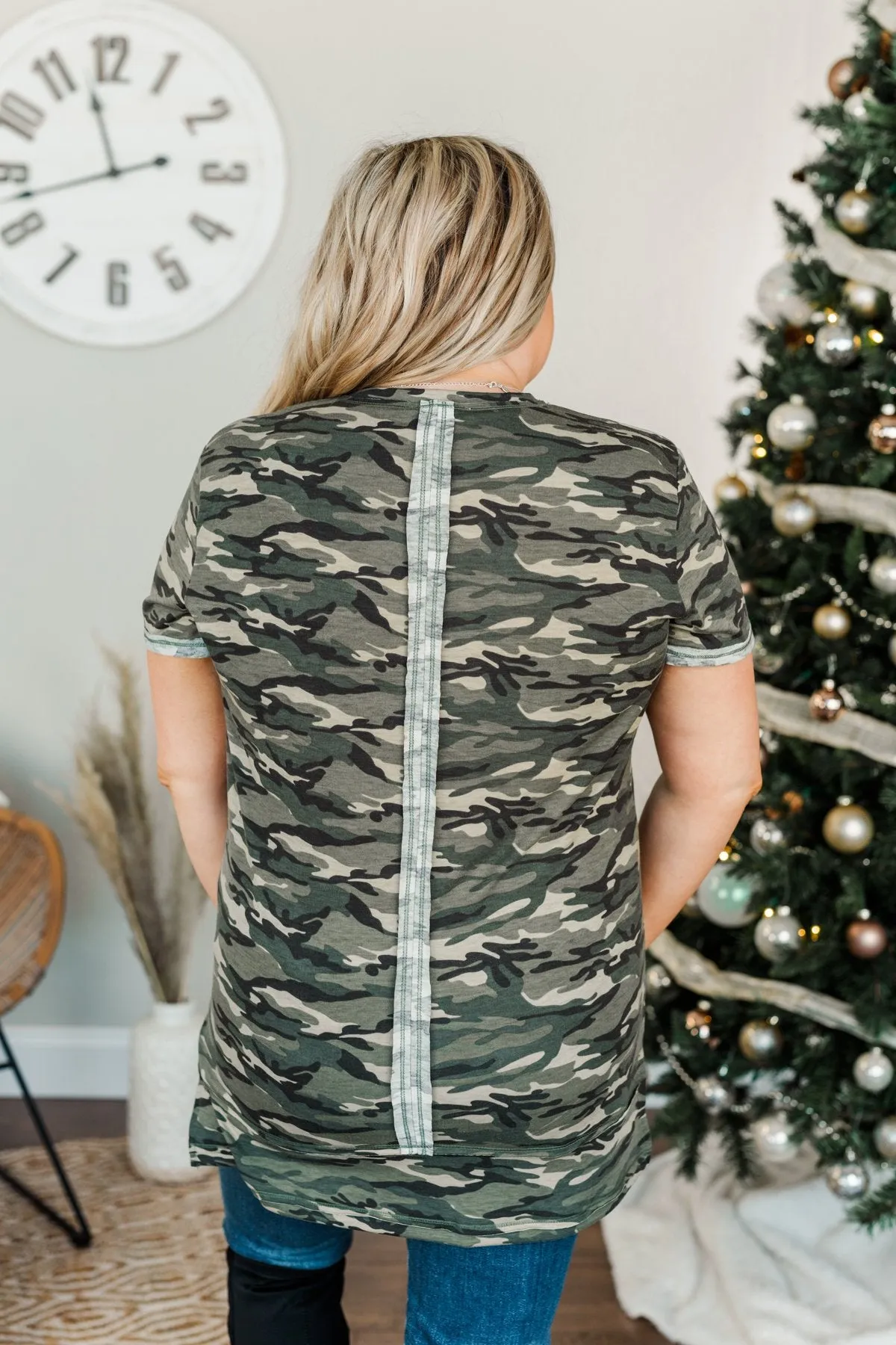 A Single Moment Short Sleeve Top- Camo