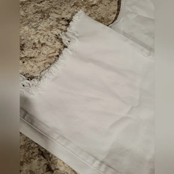 A3 High Rise Demi Boot Cut White Distressed Jeans Lightweight NWT