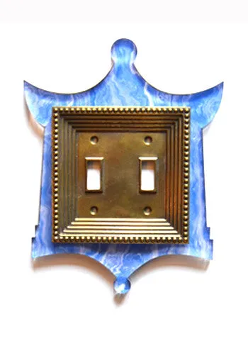 Acrylic   Brass | Pagoda Style, Blue Agate