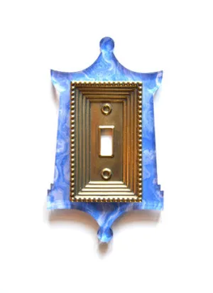 Acrylic   Brass | Pagoda Style, Blue Agate