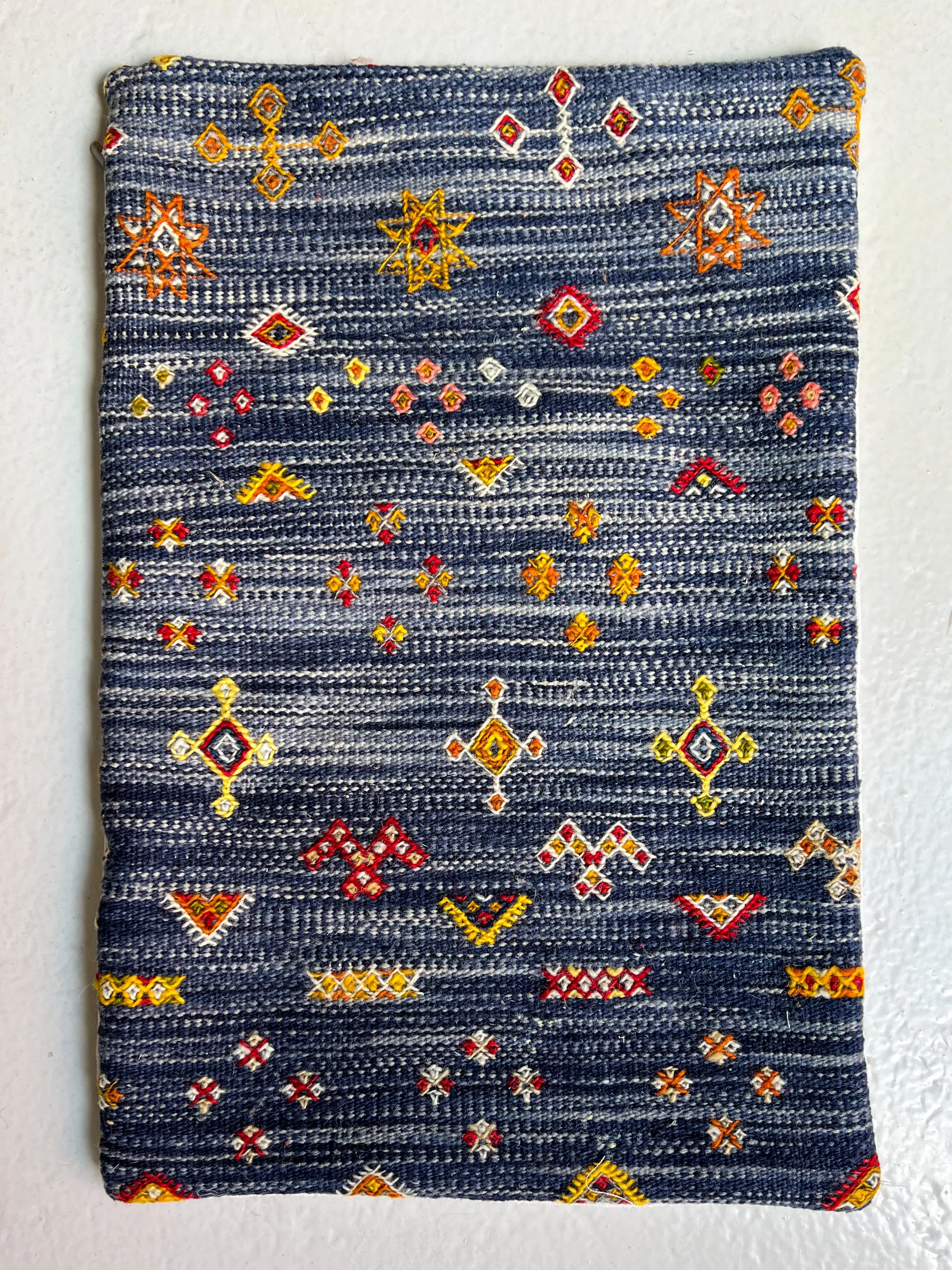 Anzal's Flatweave Lumbar Pillow - Indigo