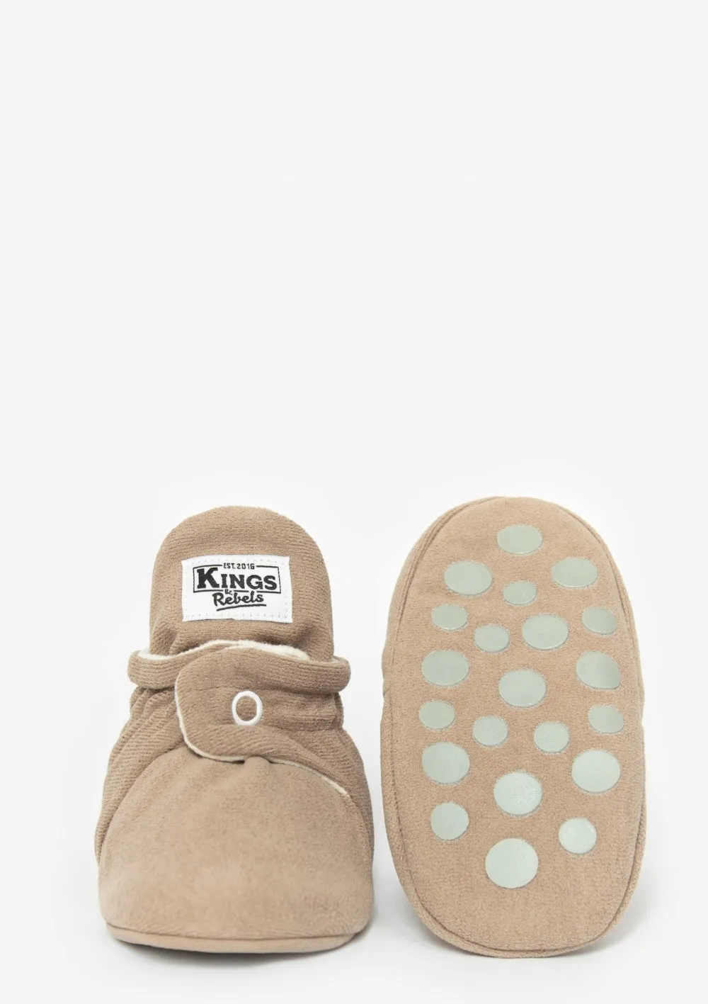 Baby Booties Gamuza Café
