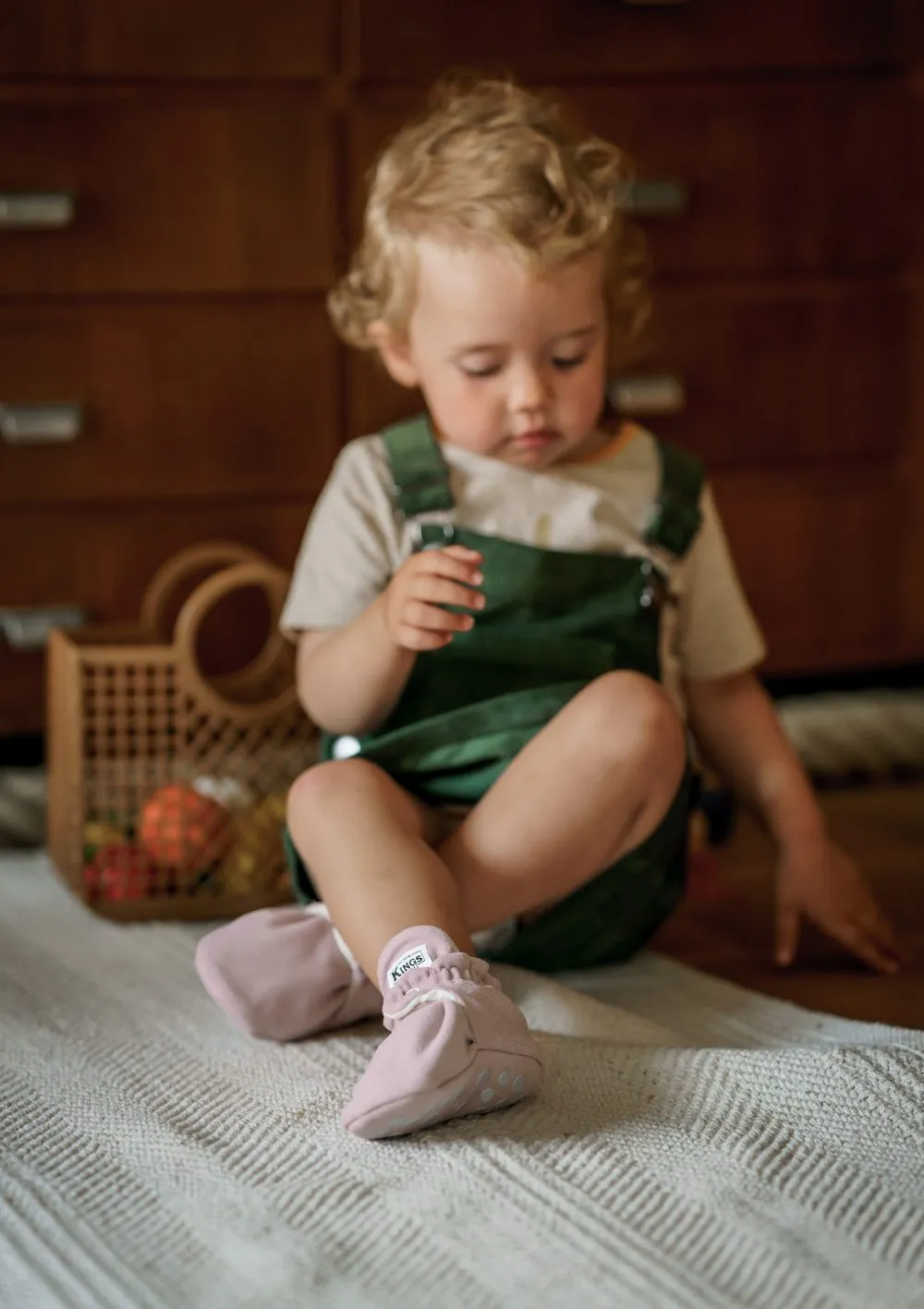 Baby Booties Gamuza Rosewood