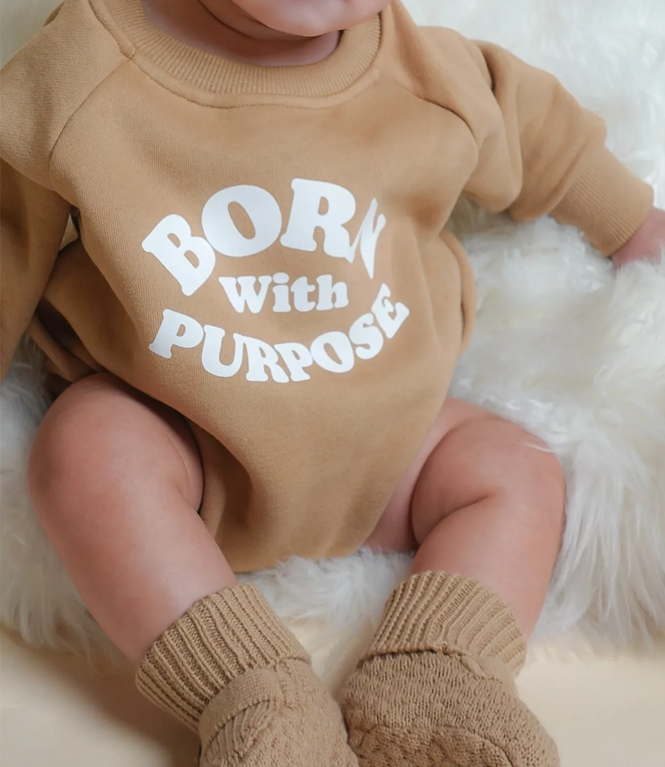 Baby Sweater Knitted Booties(Camel)