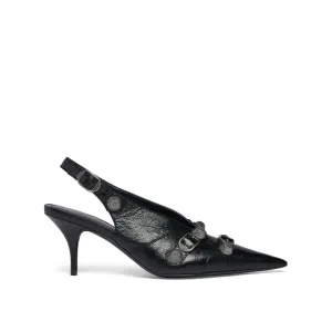 BALENCIAGA Chic Slingback Pumps with Pointed Toe and Stud Embellishments