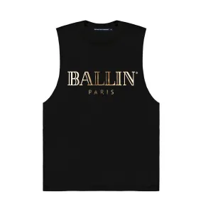 BALLIN GOLD FOIL MUSCLE TEE