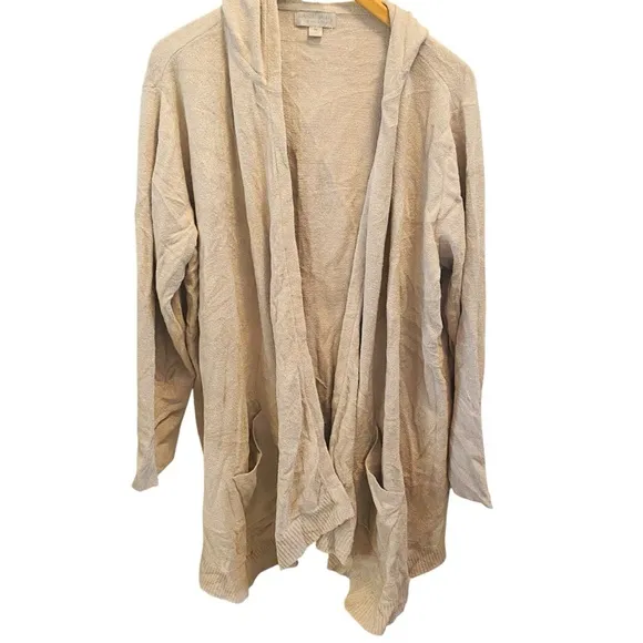 Barefoot Dreams CozyChic Ultra Lite Hooded Seashore Cardigan Gray