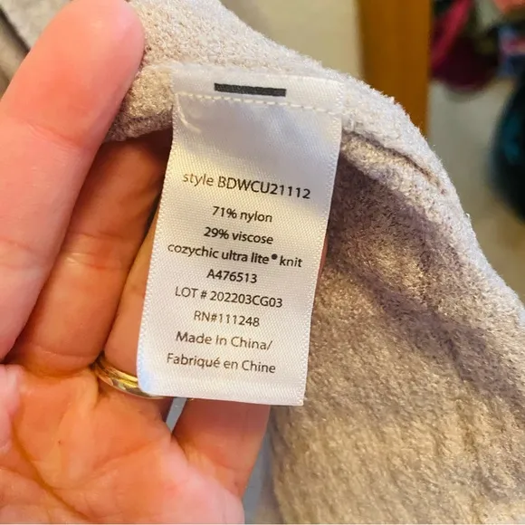 Barefoot Dreams CozyChic Ultra Lite Hooded Seashore Cardigan Gray