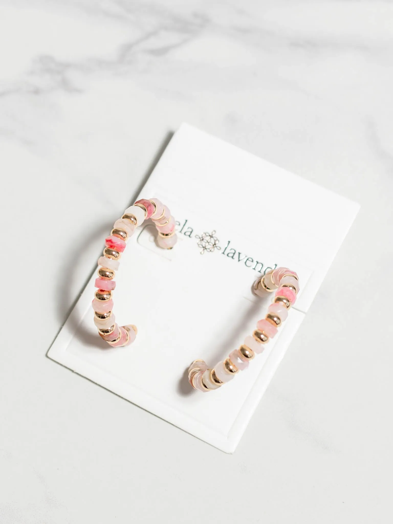 Beaded Hoop Bailey Earrings