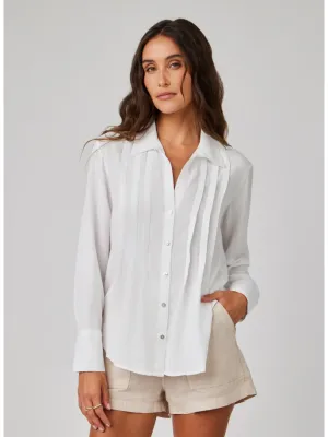 Bella Dahl Pintuck Button Down in White