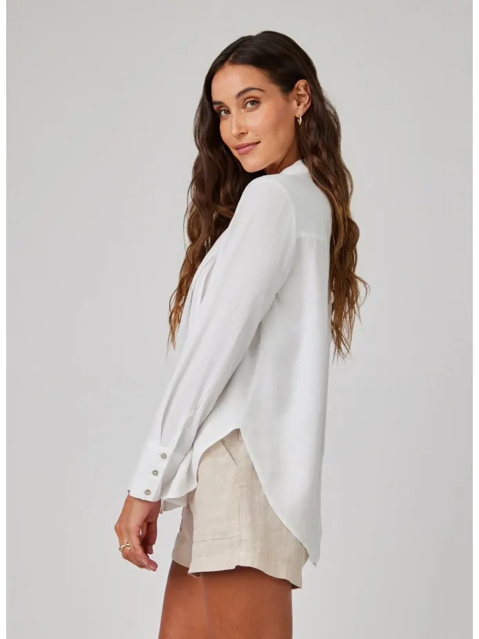 Bella Dahl Pintuck Button Down in White