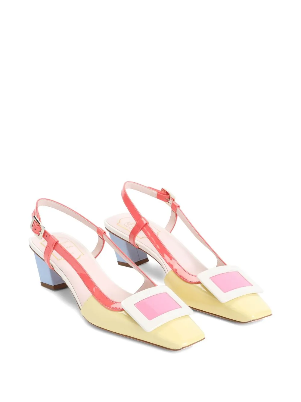 Belle vivier leather slingback pumps