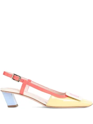 Belle vivier leather slingback pumps