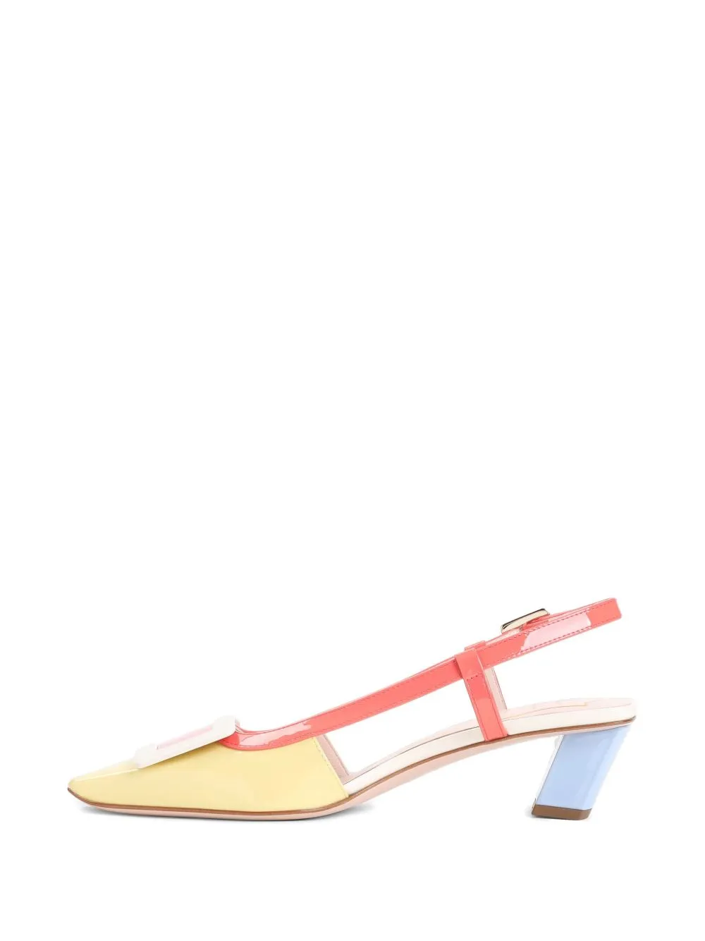 Belle vivier leather slingback pumps