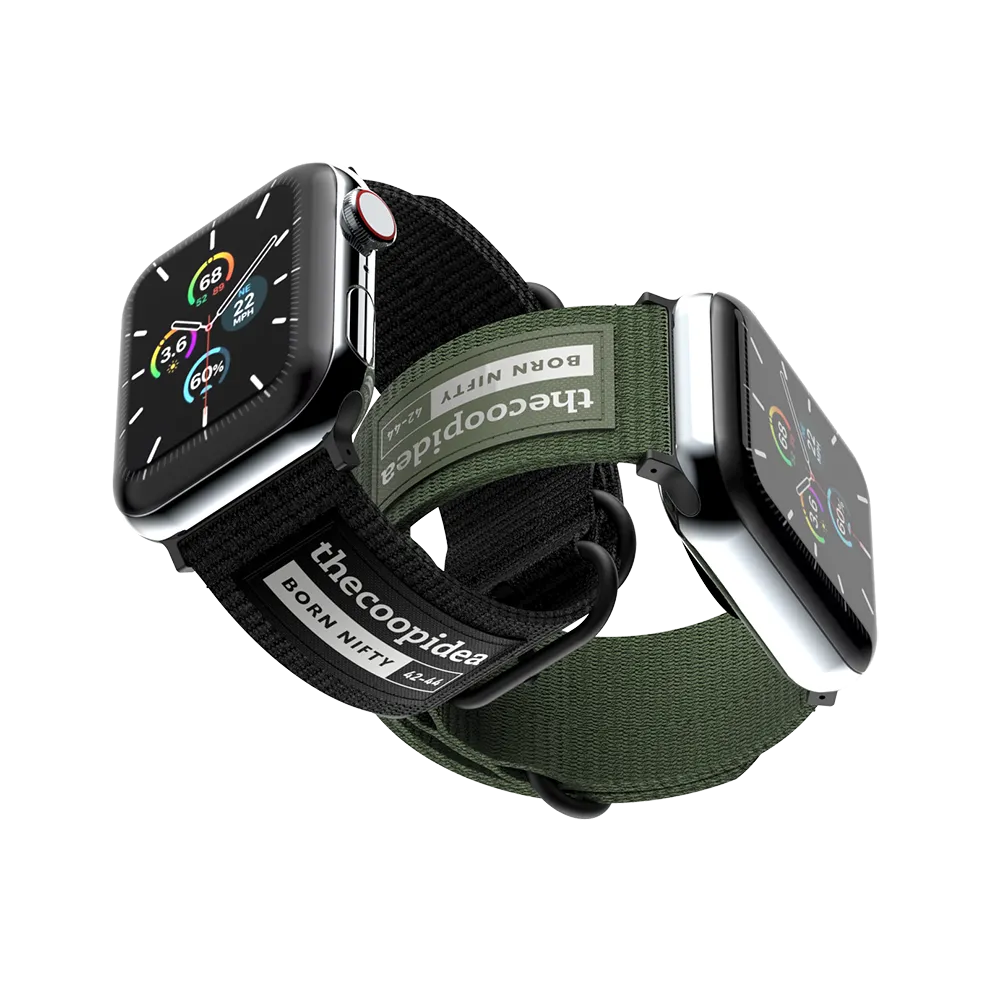 BELT - Durable Nato 42/44/45mm Watch Straps Set for Apple Watch Series 1-8 & SE