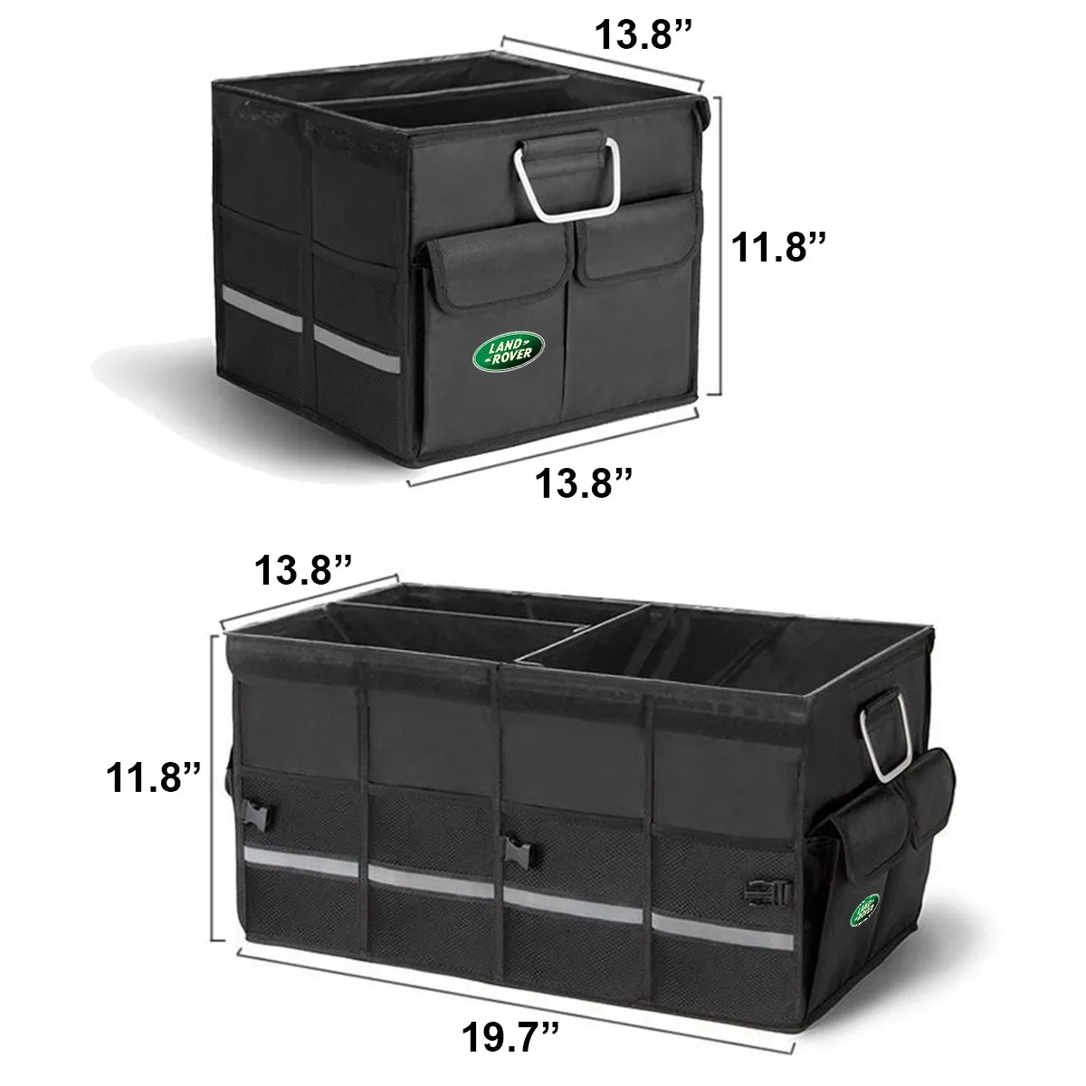 Big Trunk Organizer, Cargo Organizer SUV Trunk Storage Waterproof Collapsible Durable Multi Compartments LR12994