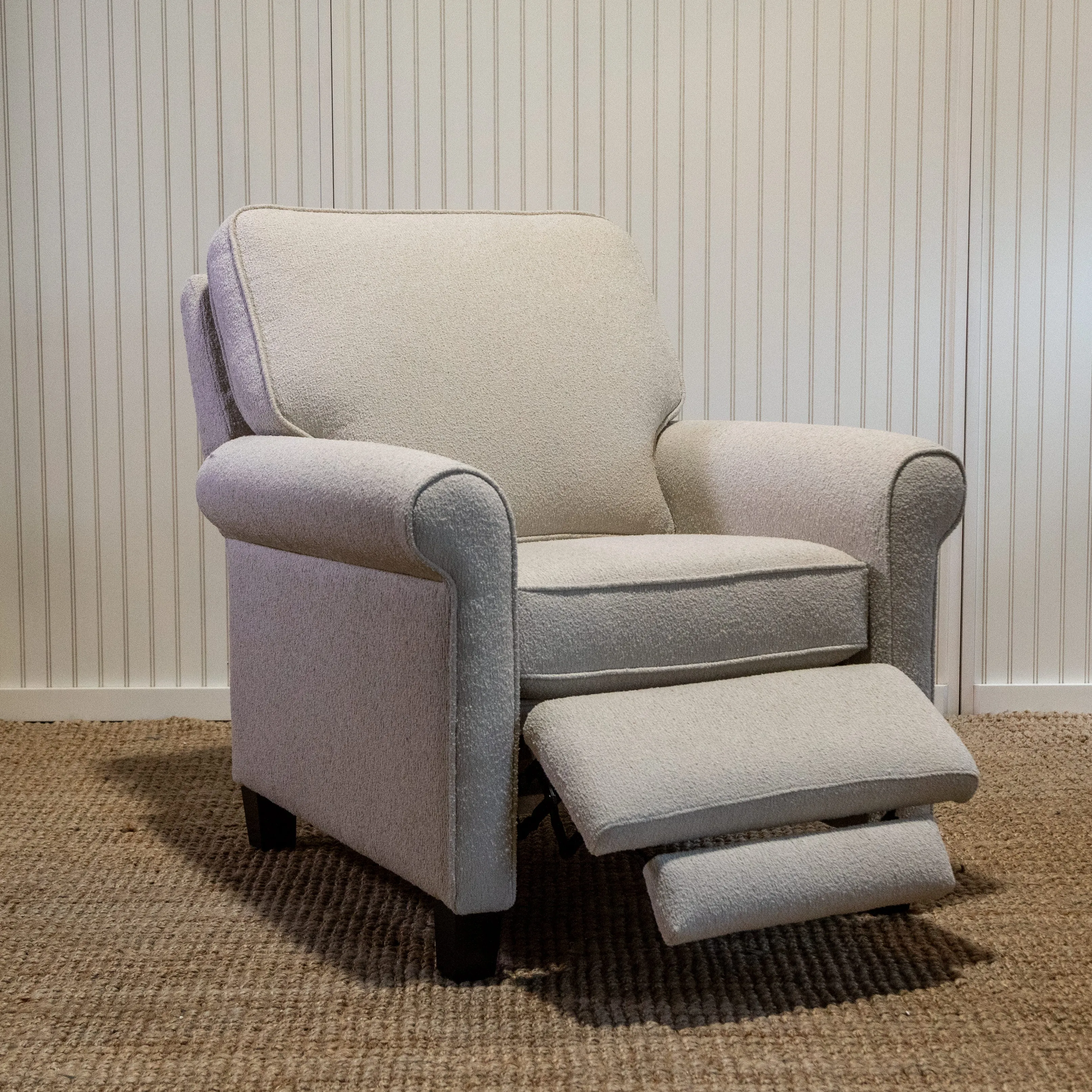Birch Fabric Recliner - Rolled Arm