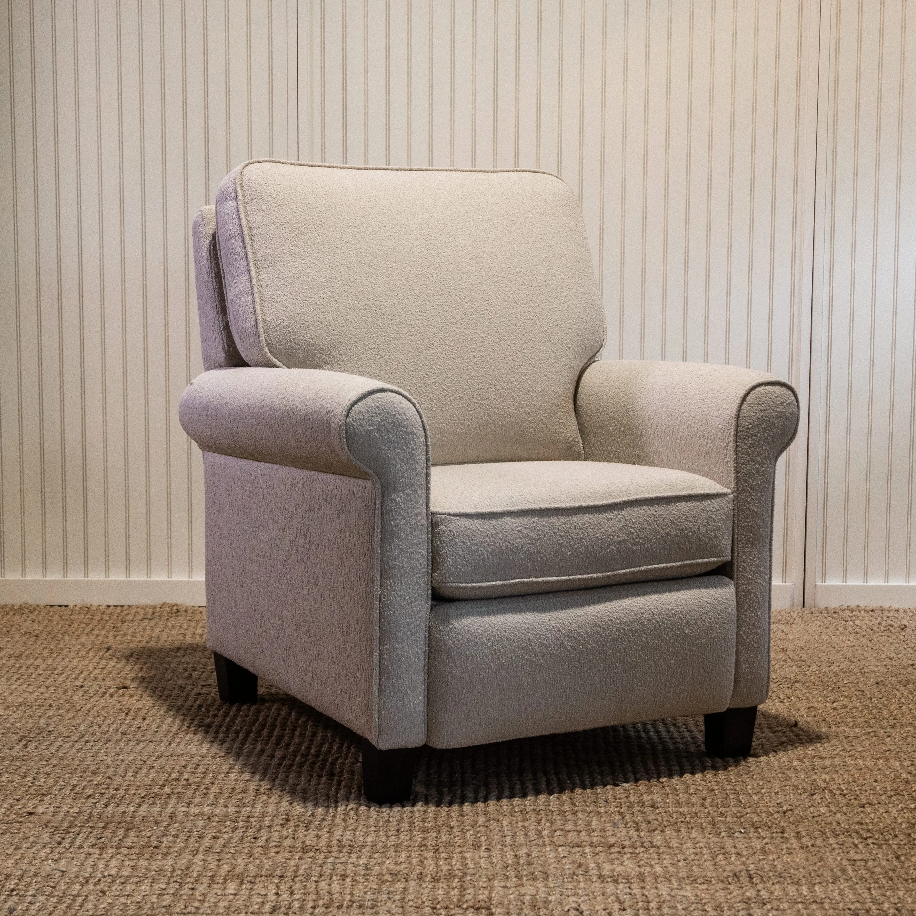 Birch Fabric Recliner - Rolled Arm