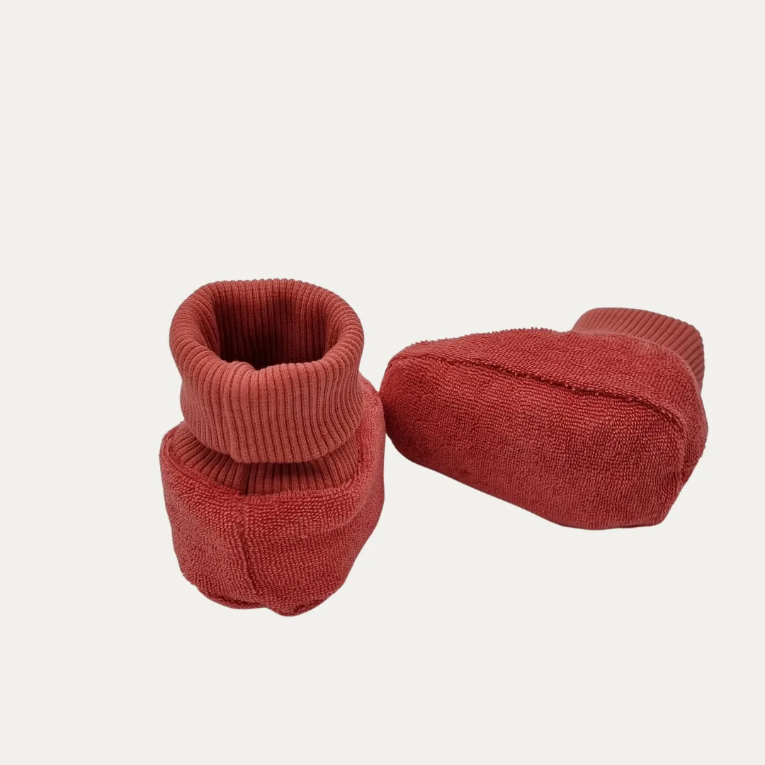 Birds Organic Booties Salmon Colour