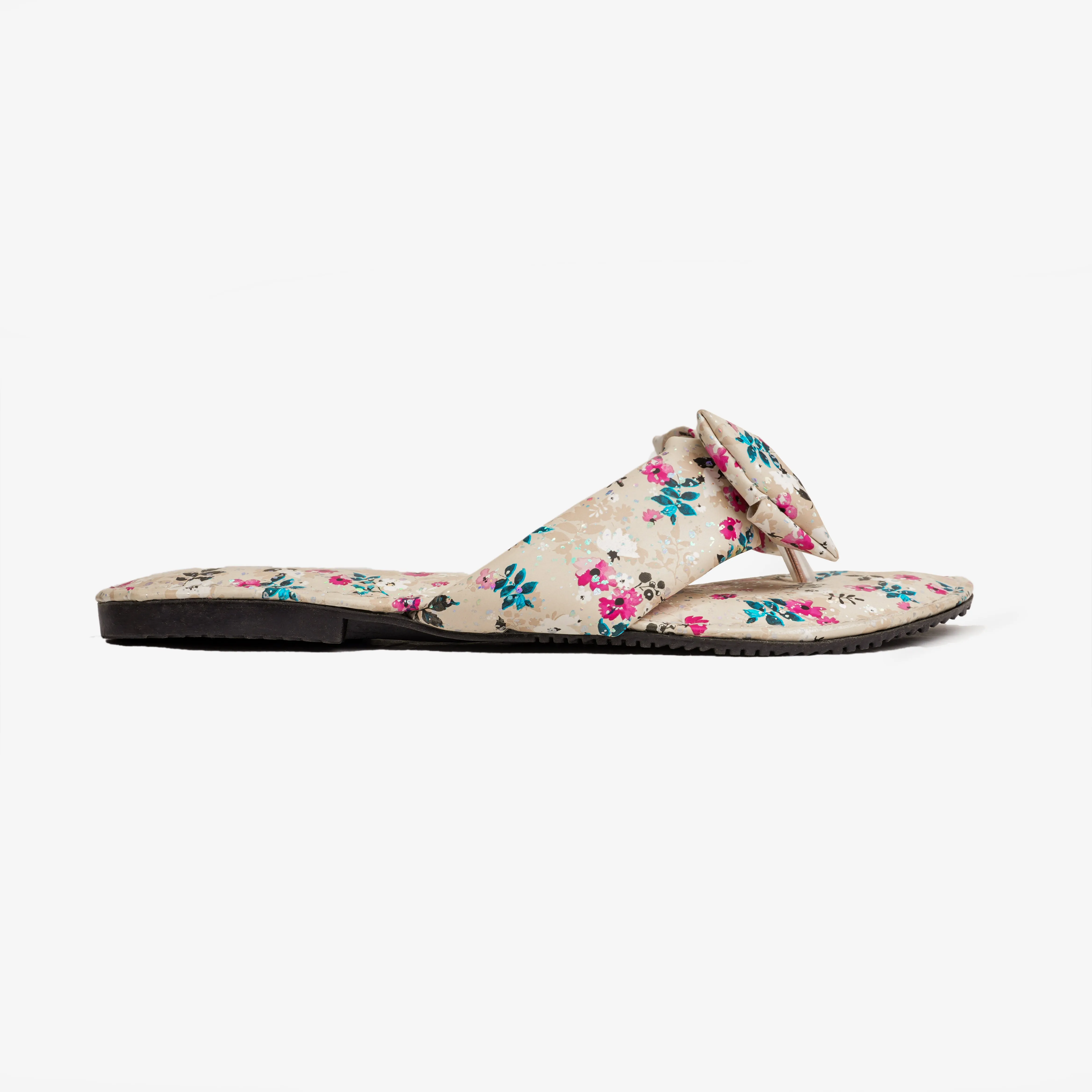 Blossom Bow Flat - Beige
