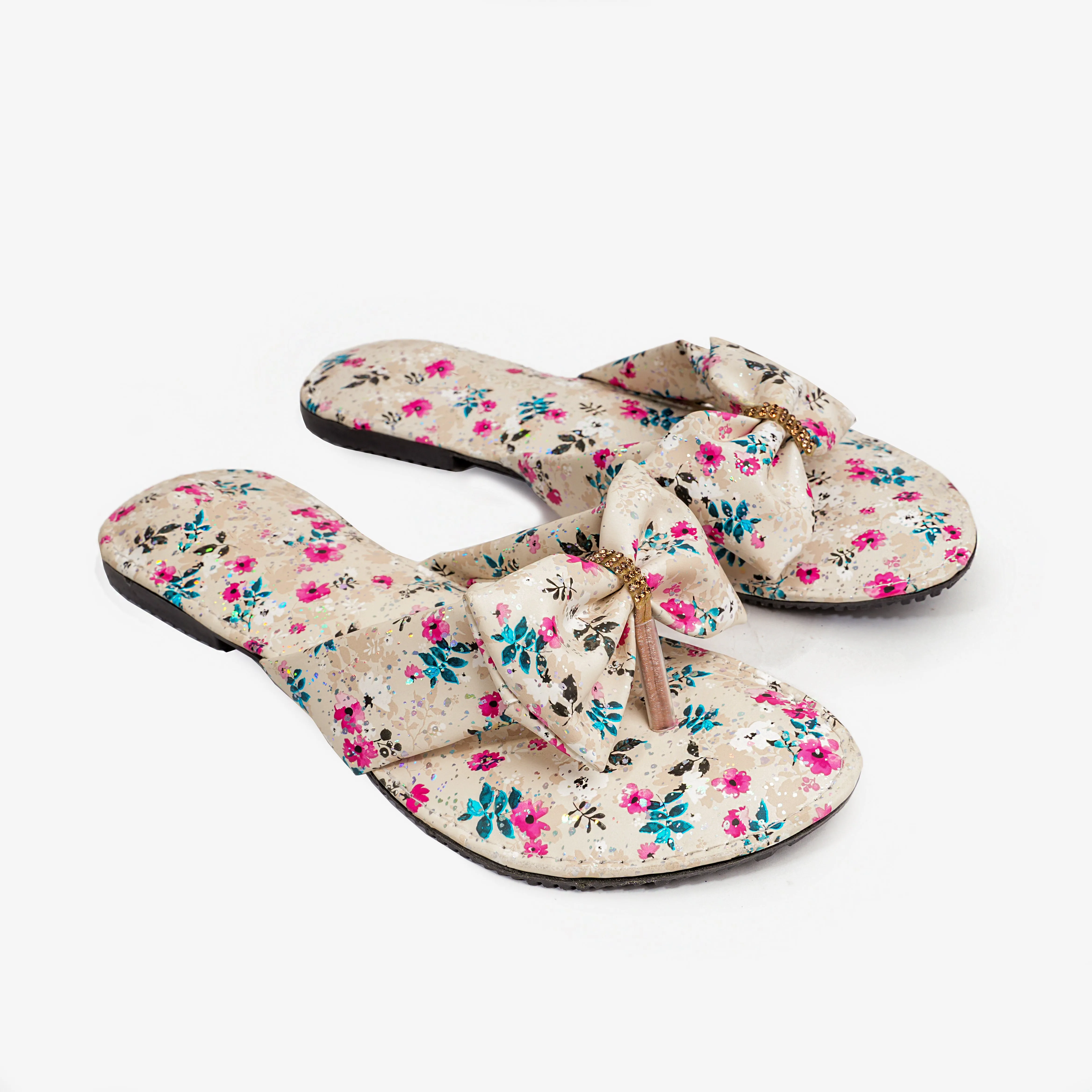 Blossom Bow Flat - Beige