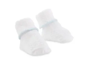 Blue Trim Cable Knit Socks