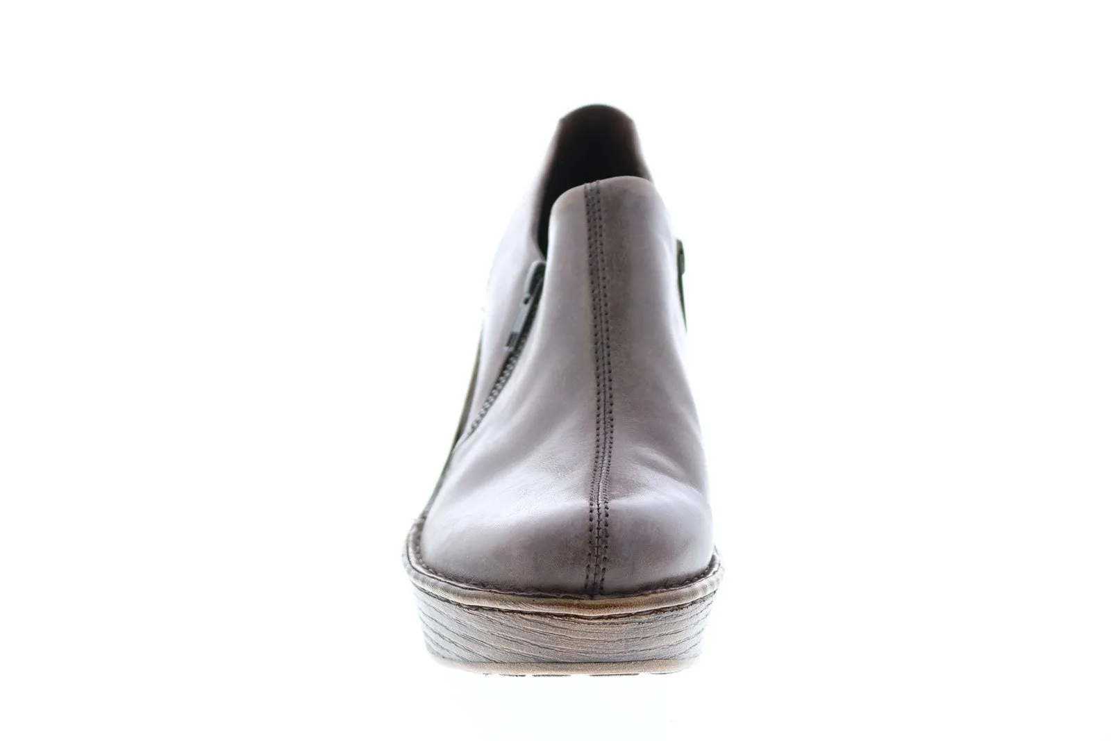 Born Famke W82527 Womens Brown Leather Zipper Ankle & Booties Boots