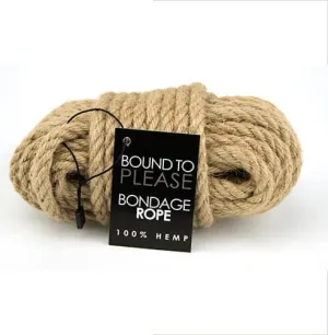 Bound to Please 100% Hemp Bondage Rope | Durable 10 Metres for Secure Restraint