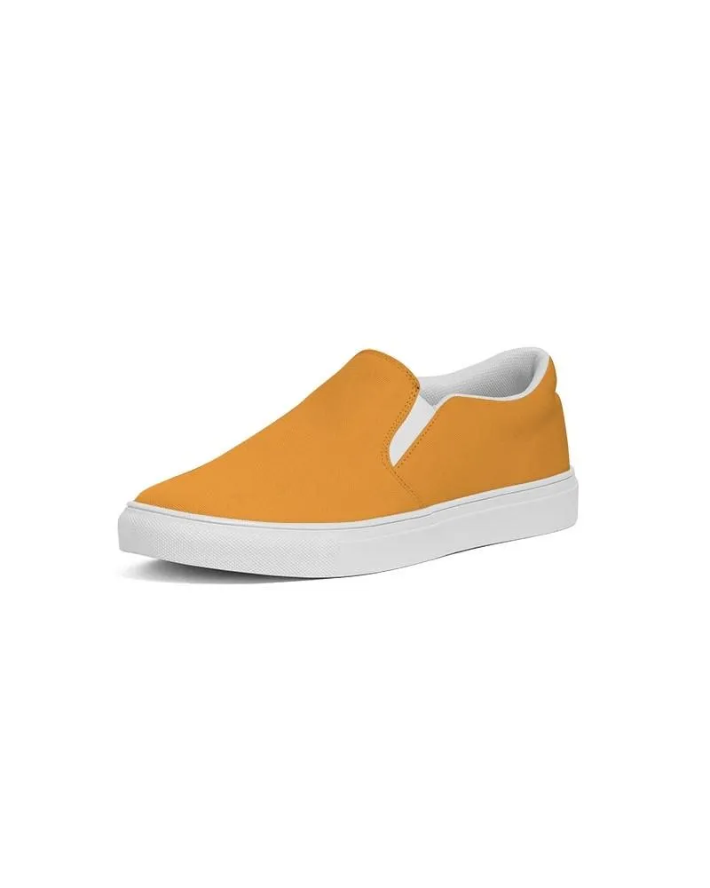 Bright Orange Slip-On Canvas Sneakers | Men's | Bright Pure Orange | C0M50Y100K0