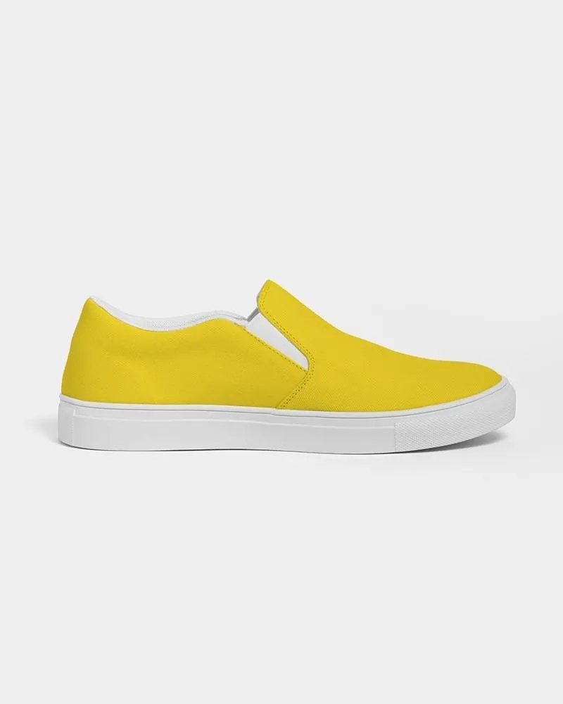 Bright Yellow Slip-On Canvas Sneakers | Men's | Bright Pure Yellow | C0M12Y100K0