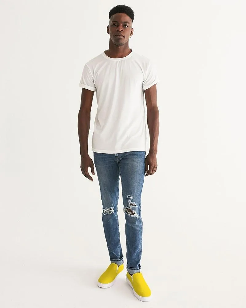 Bright Yellow Slip-On Canvas Sneakers | Men's | Bright Pure Yellow | C0M12Y100K0