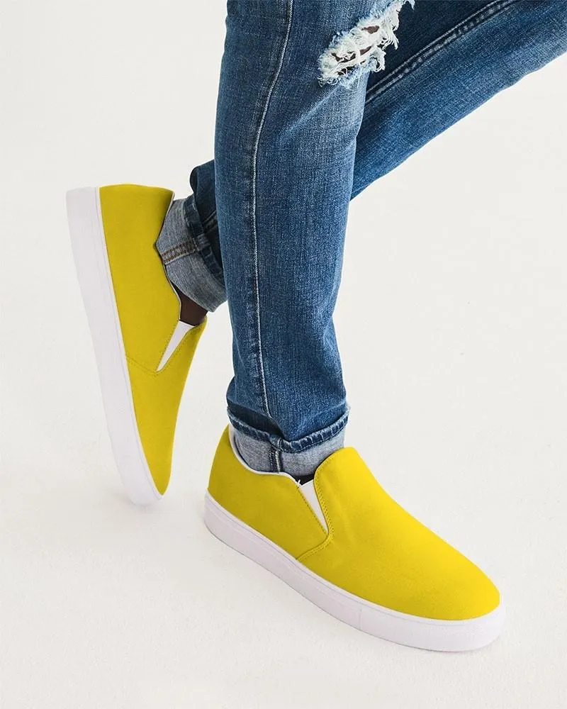 Bright Yellow Slip-On Canvas Sneakers | Men's | Bright Pure Yellow | C0M12Y100K0