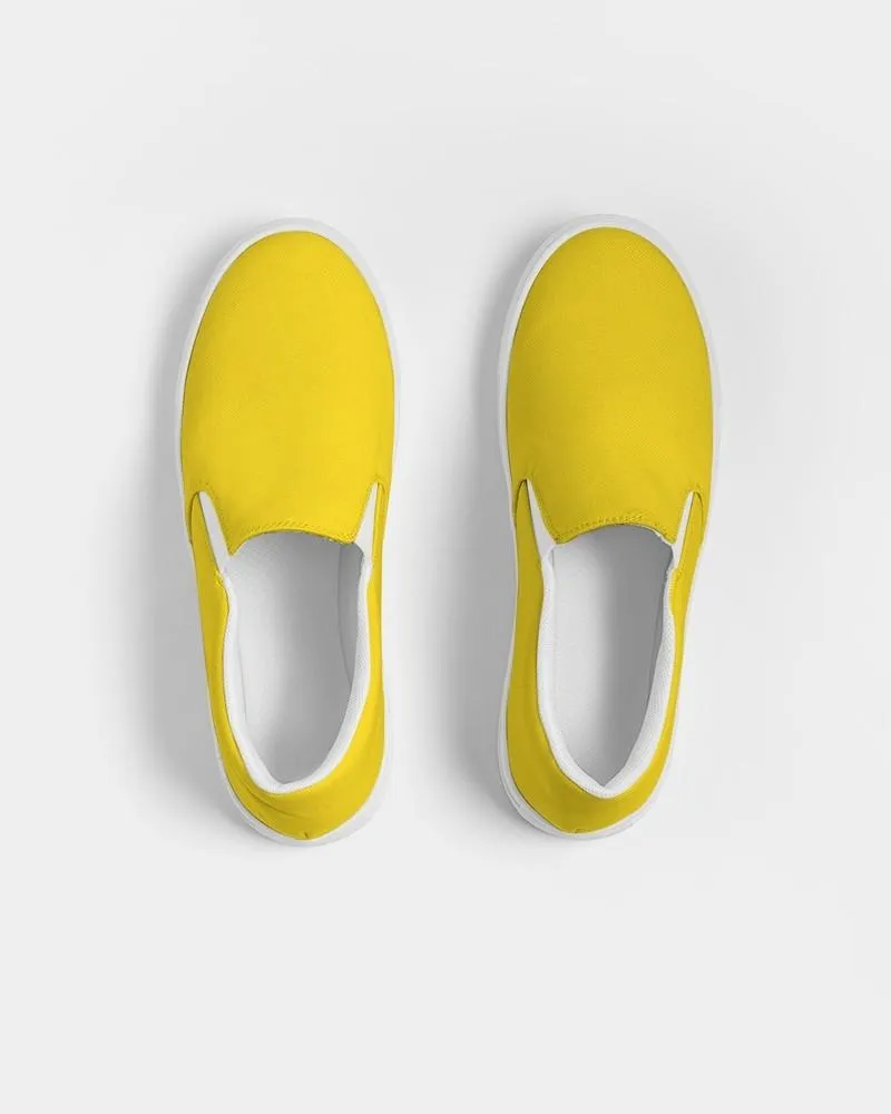 Bright Yellow Slip-On Canvas Sneakers | Men's | Bright Pure Yellow | C0M12Y100K0