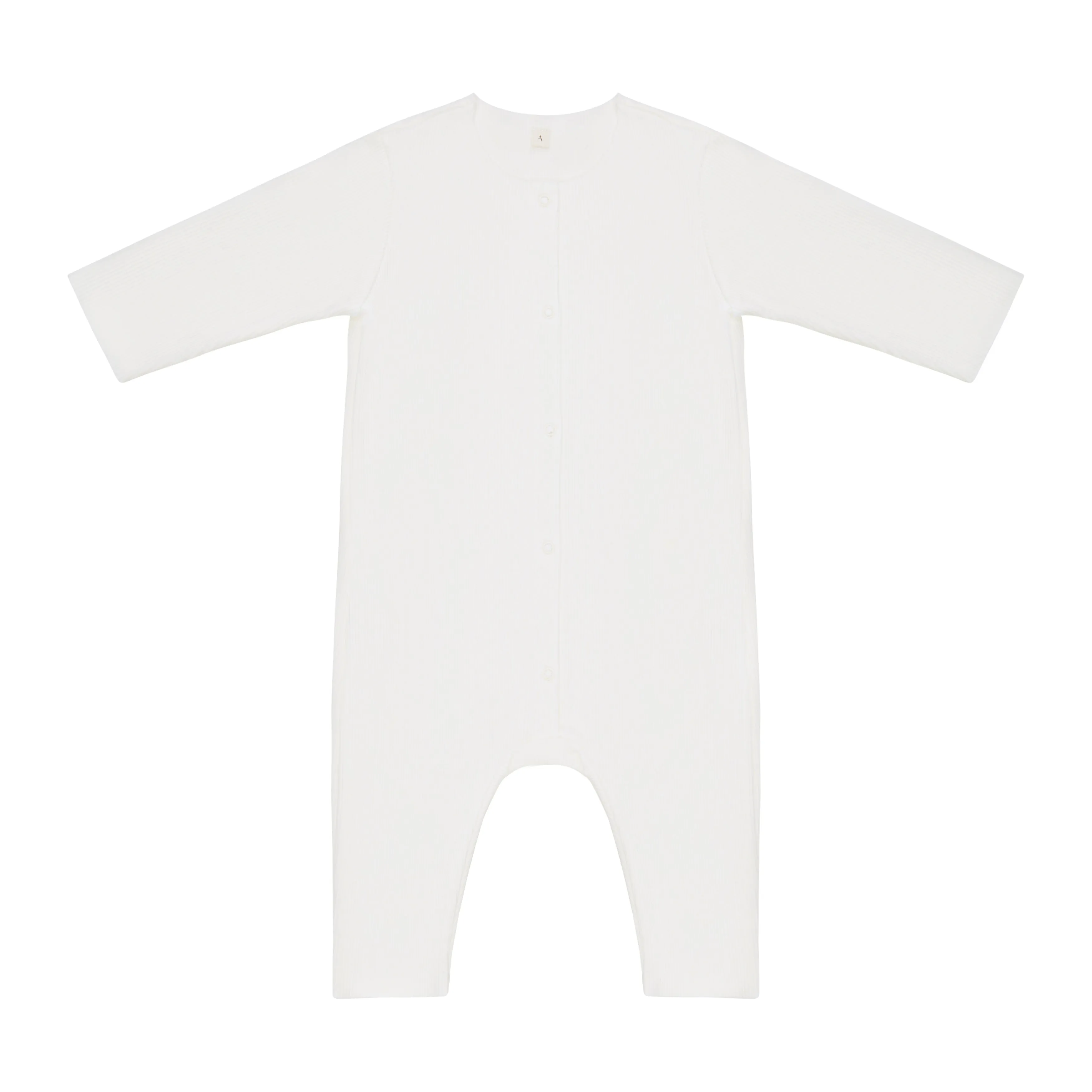 Carle Cotton Rib Footless Baby Romper (White)
