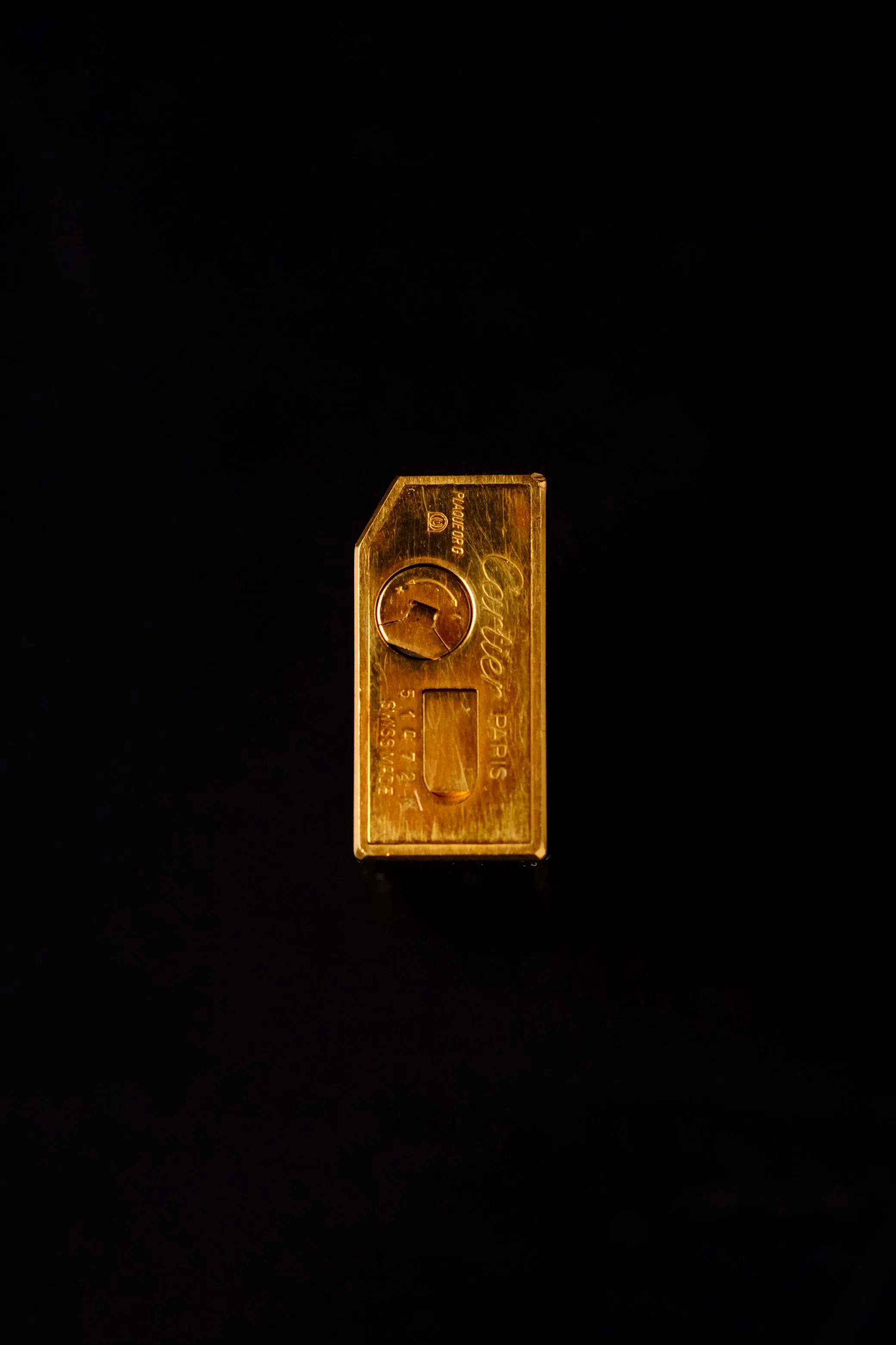 Cartier Black Lacquer & Gold Lighter