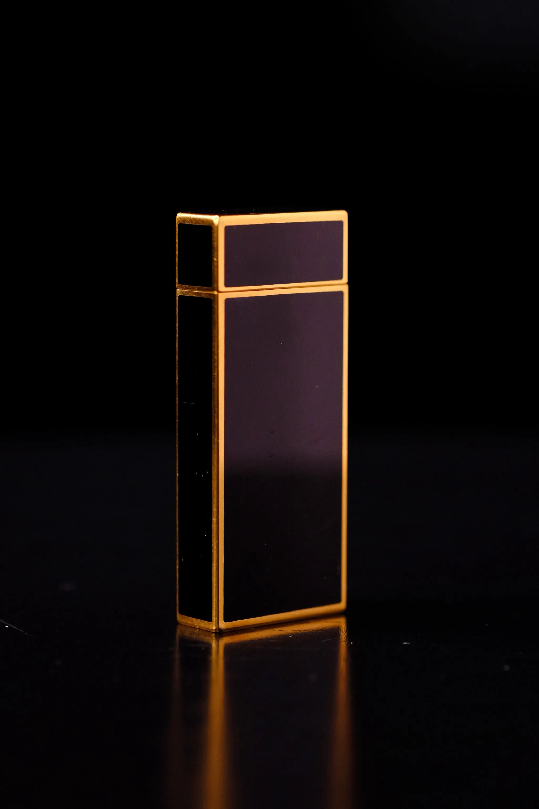 Cartier Black Lacquer & Gold Lighter