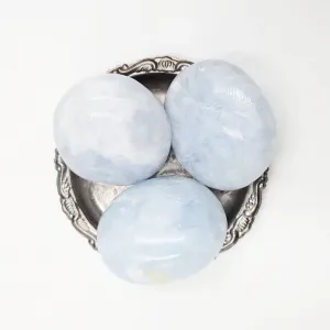 Celestite Palm Stone Gallet