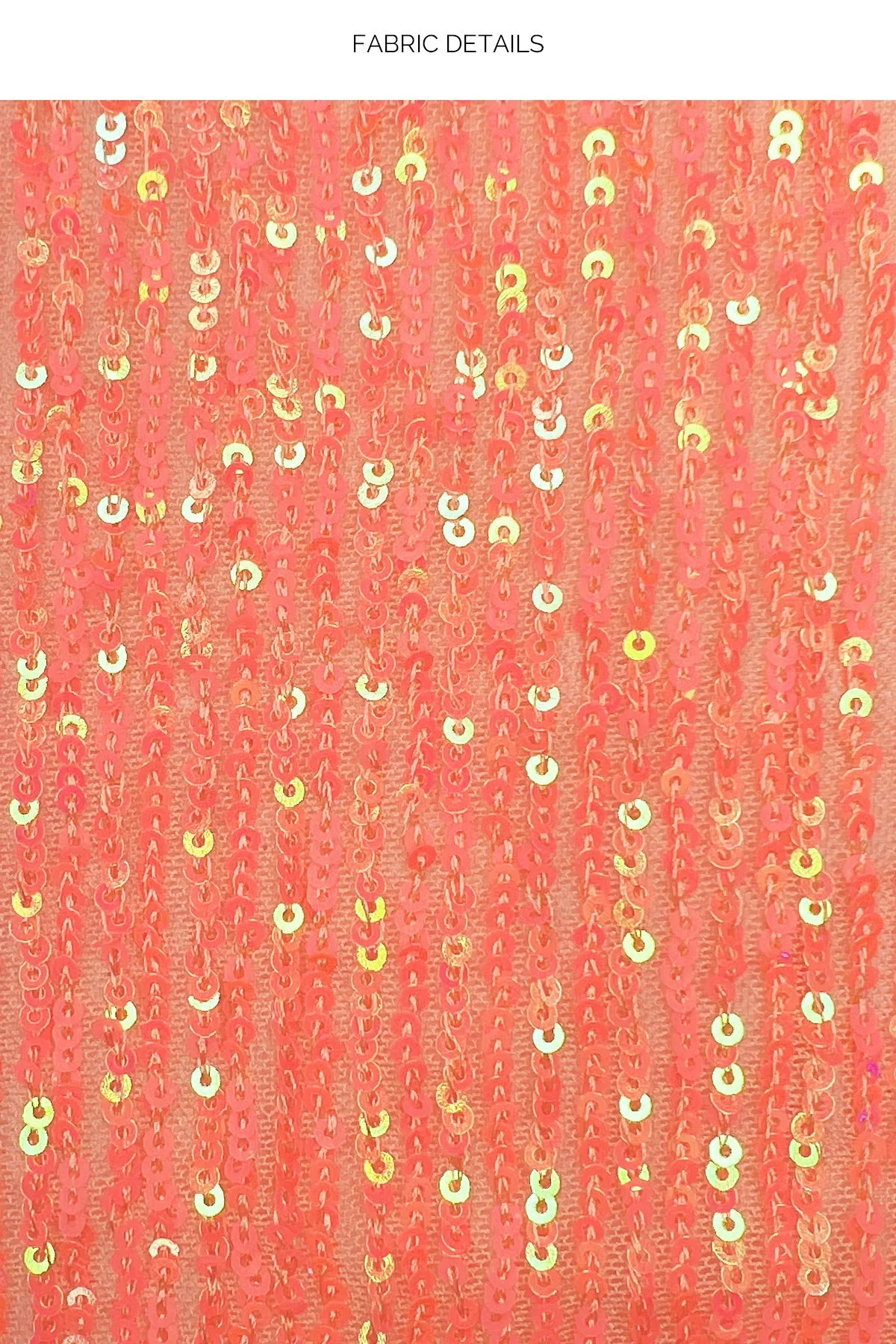 CHASING STARS - Sequins Balconette Top & Sequins Mini Skirt • Coral