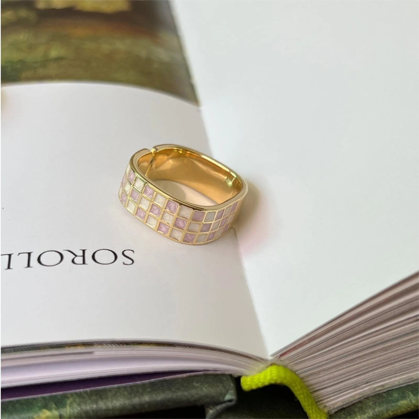 Chic Floral Butterfly Pearl Ring Set