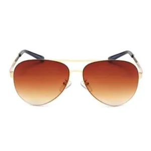 Chic Golden Alloy Frame Sunglasses For Women - Tea-colored